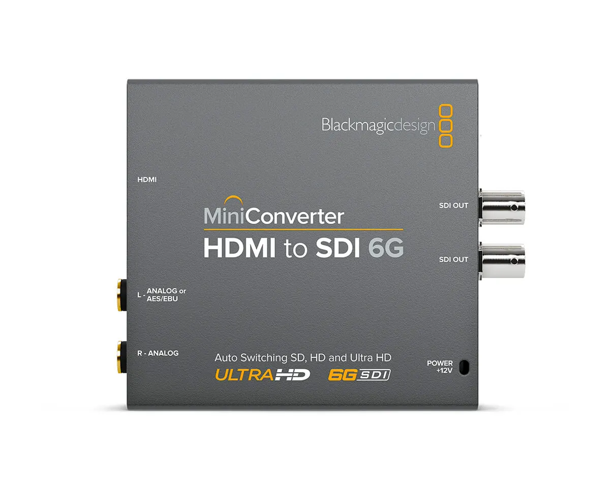 Blackmagic Mini Converter HDMI to SDI 6G vista frontal