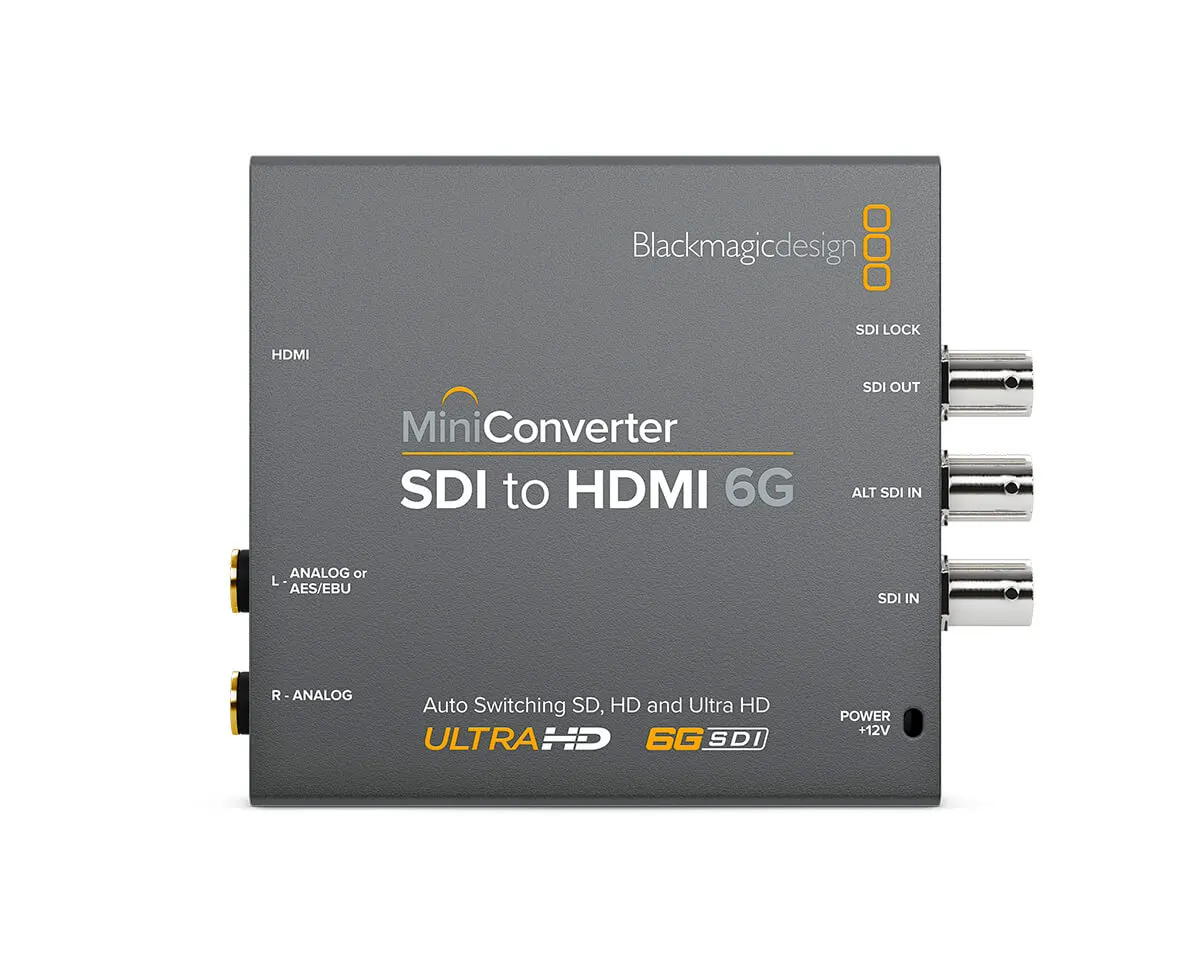 Blackmagic MiniConverter SDI to HDMI 6G vista frontal
